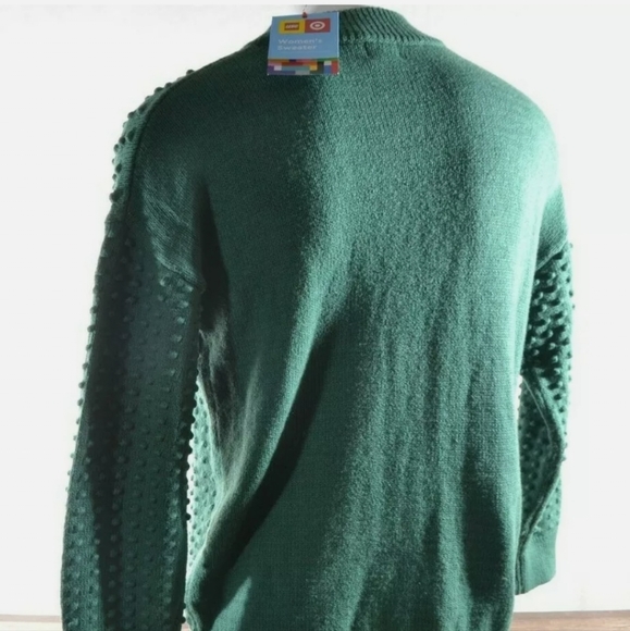 LEGO Collection x Target- Woman's Textured Sweater -Green Size M - Picture 3 of 3